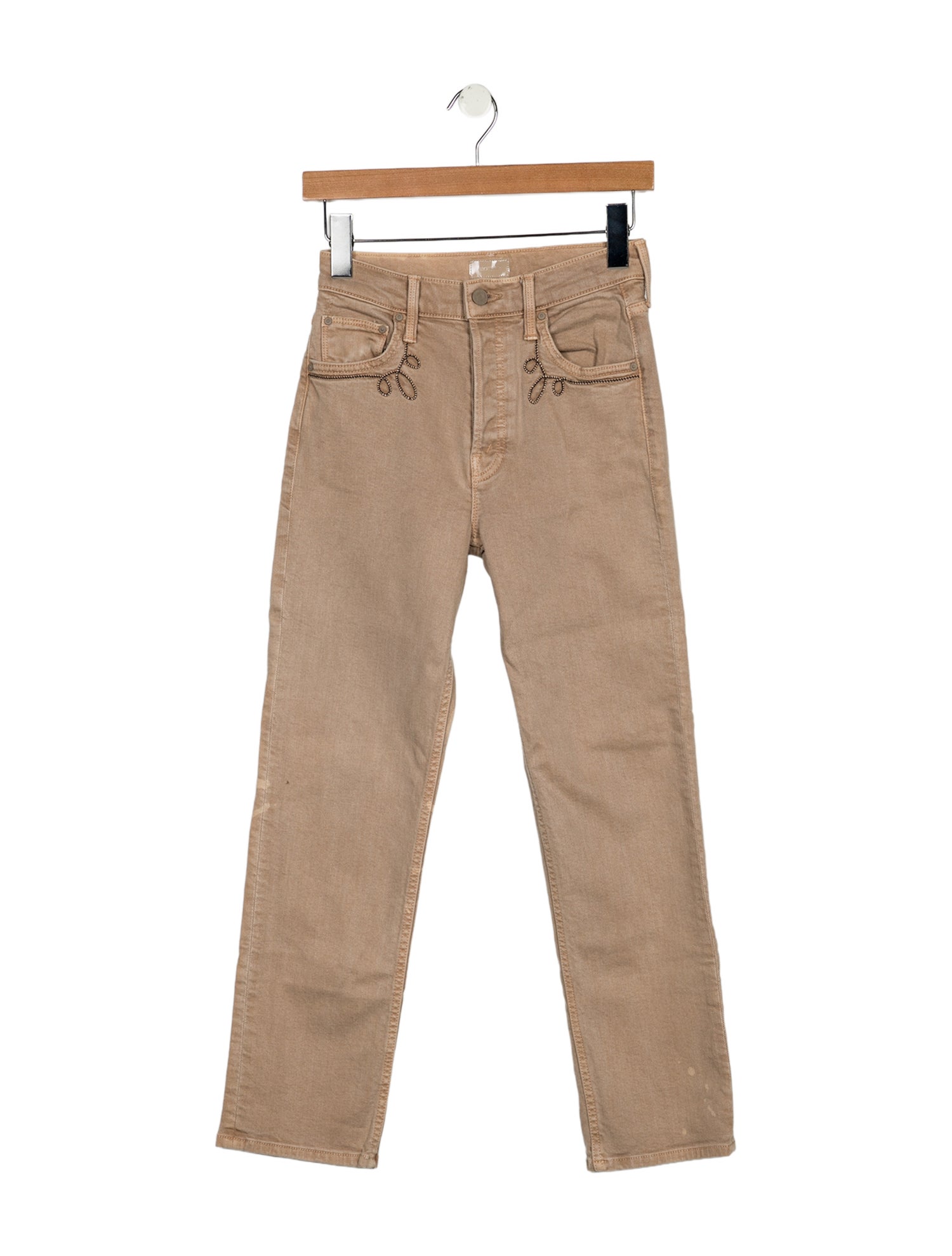 Mother Mid-Rise Straight Leg Jeans