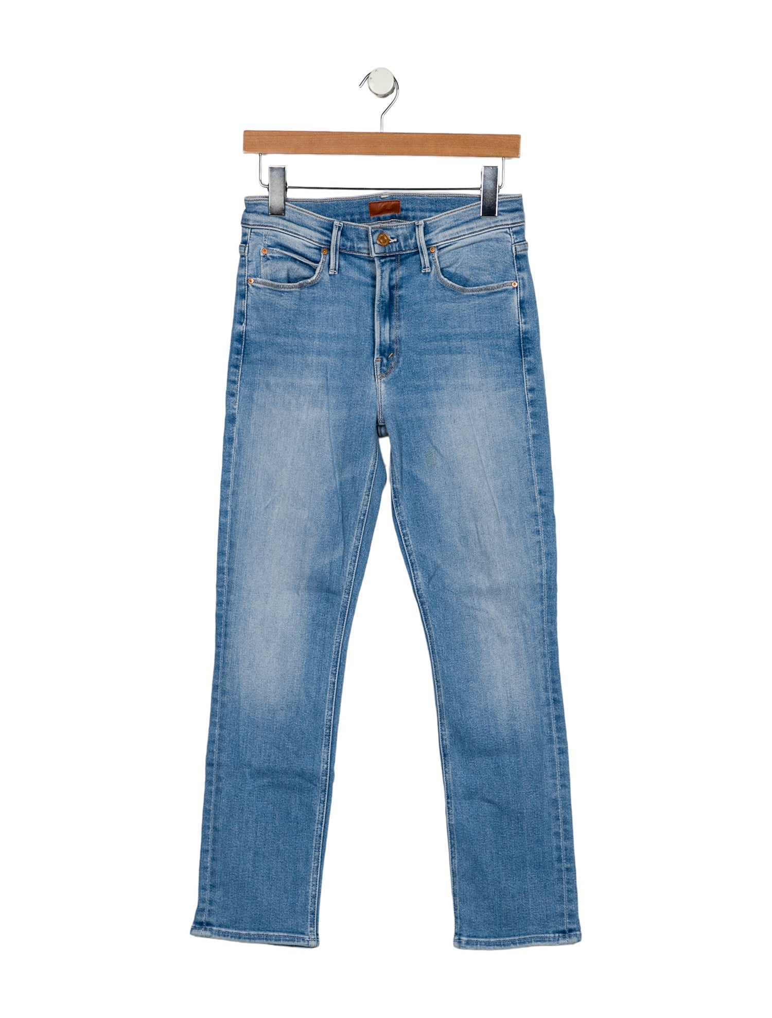 Mother Mid-Rise Straight Leg Jeans