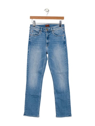Mother Mid-Rise Straight Leg Jeans