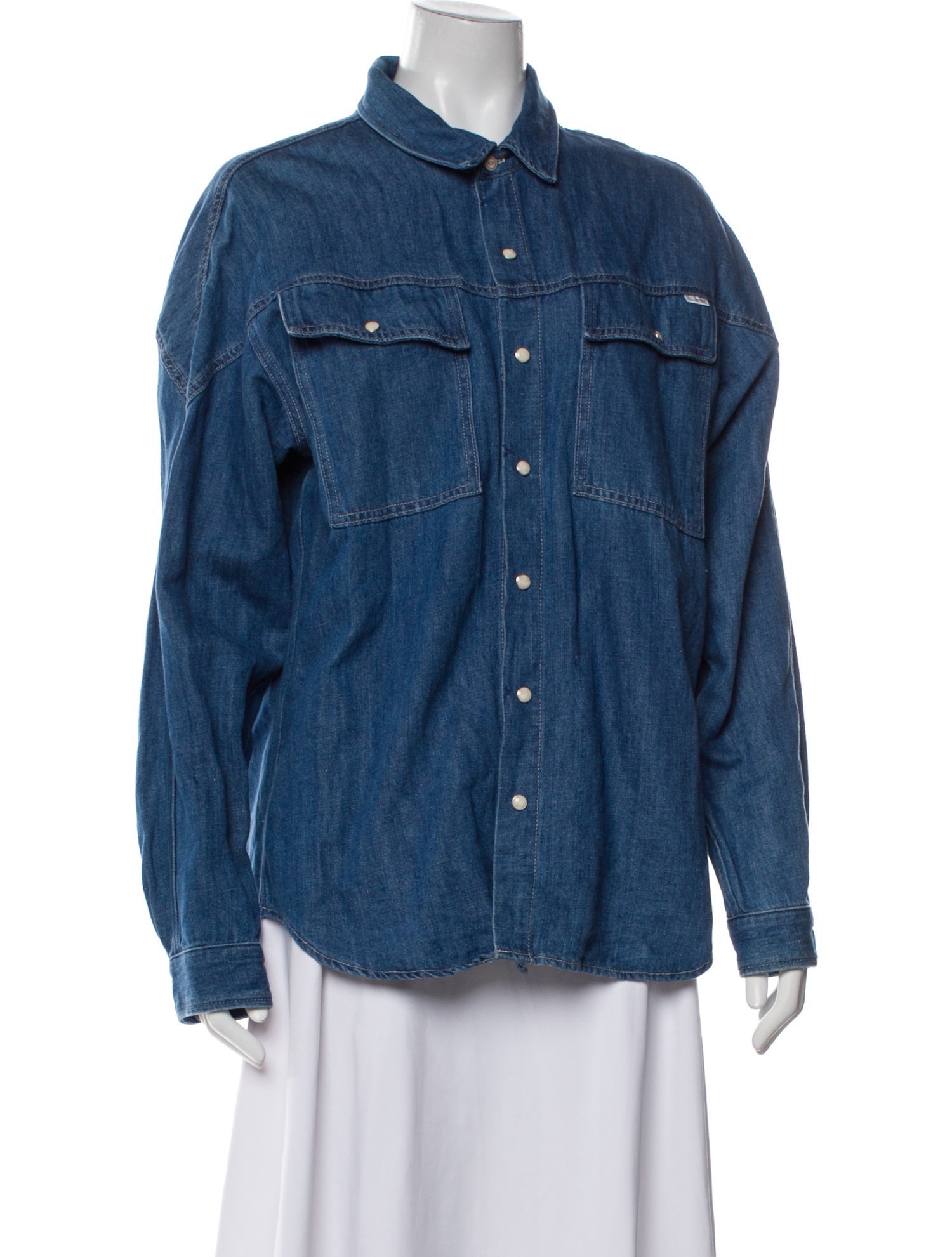 Mother Long Sleeve Button-Up Top