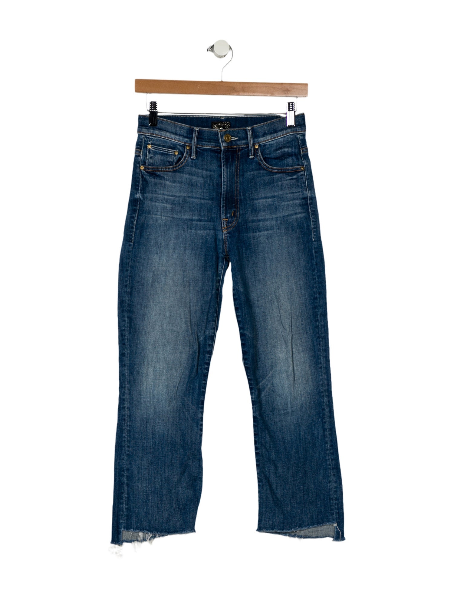 Mother Mid-Rise Straight Leg Jeans
