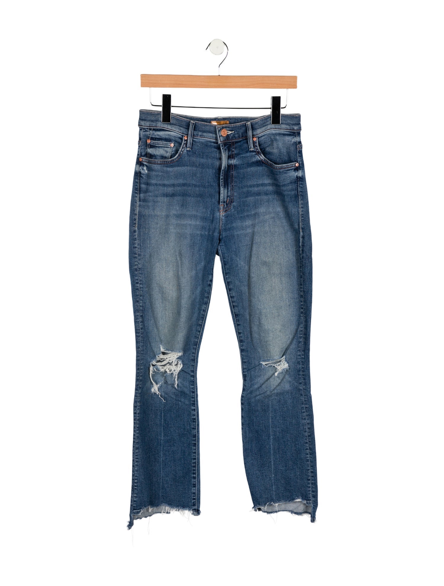 Mother Mid-Rise Straight Leg Jeans
