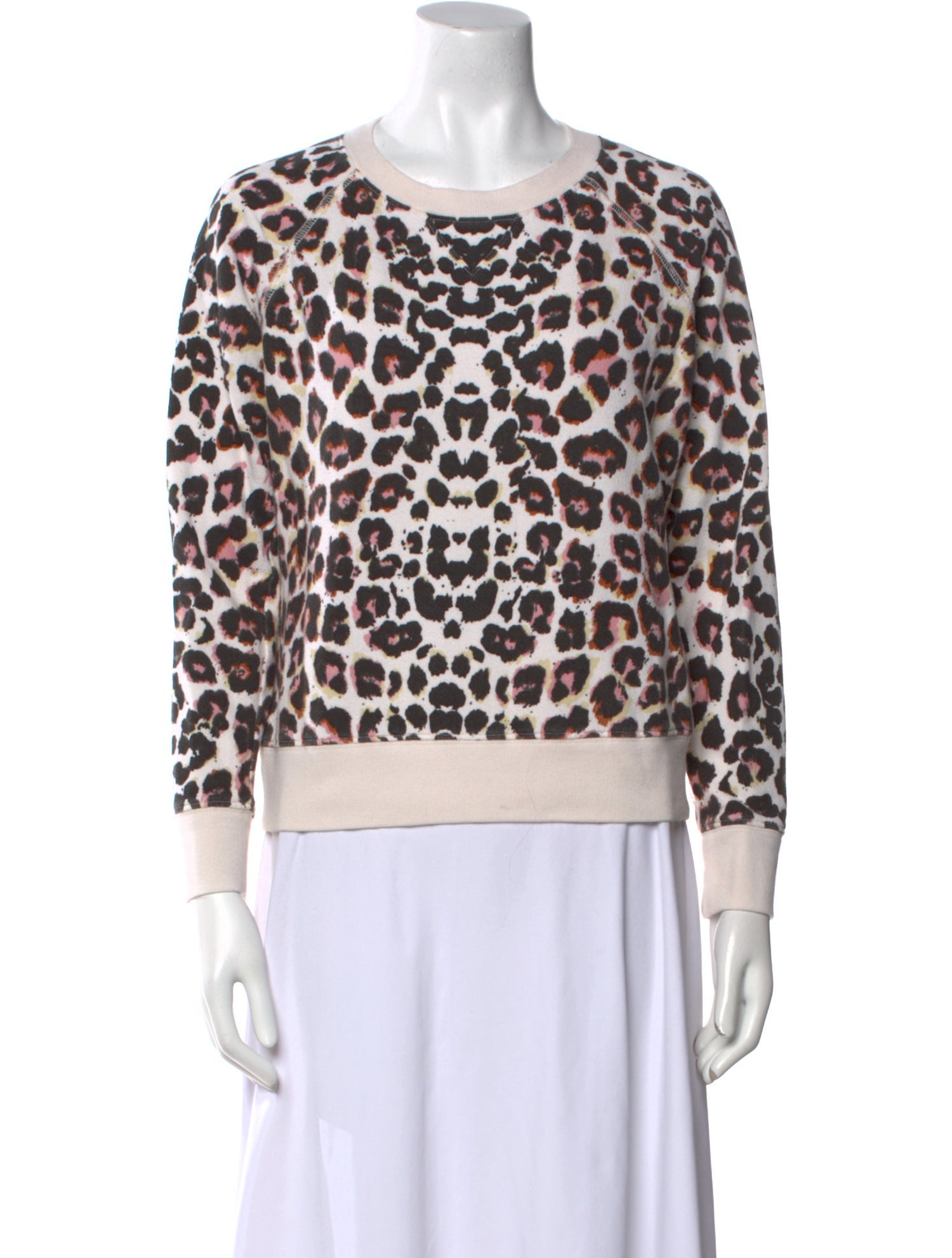 Mother Animal Print Crew Neck Sweatshirt