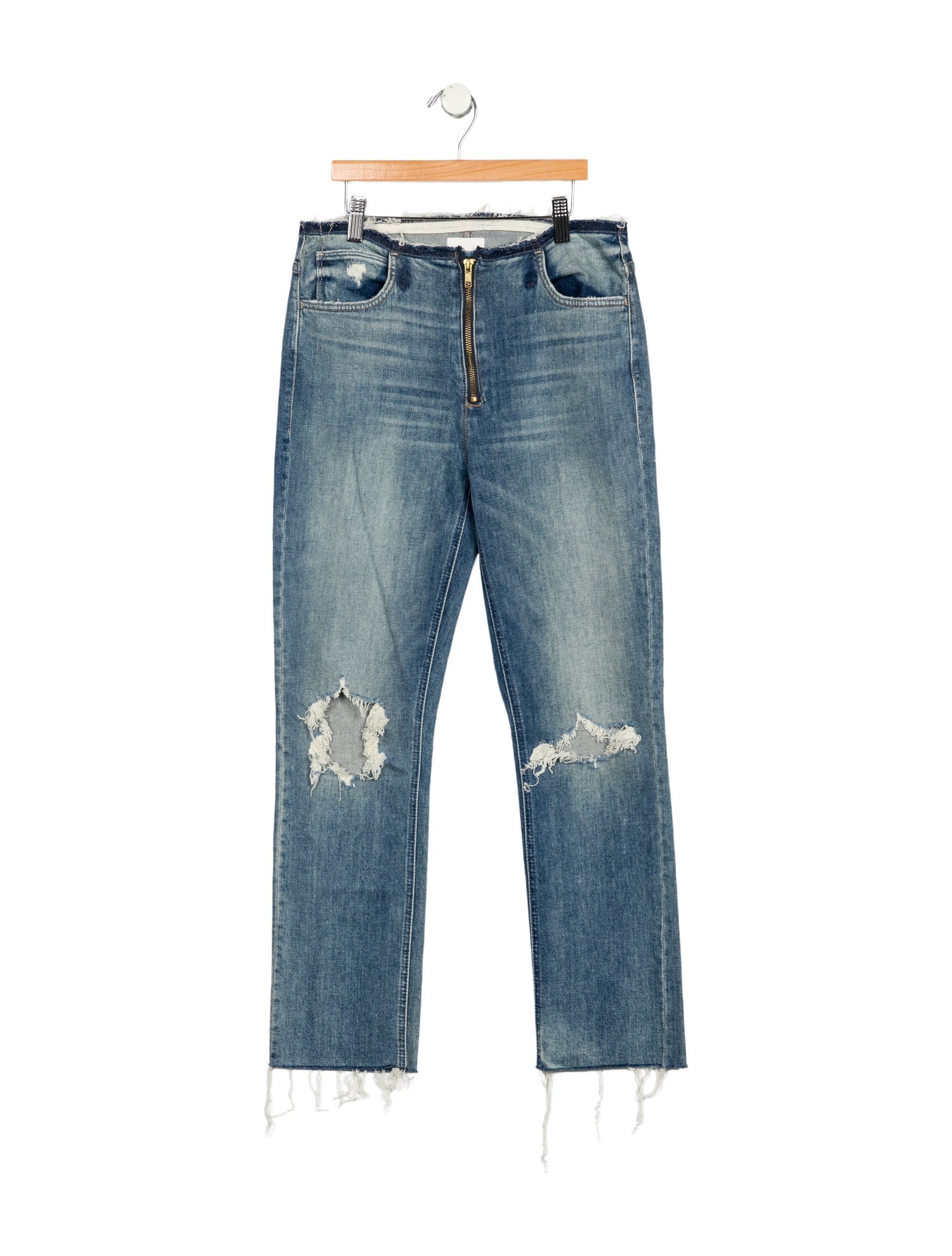 Mother Mid-Rise Straight Leg Jeans