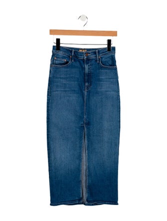 Mother Embroidered Accent Midi Length Skirt