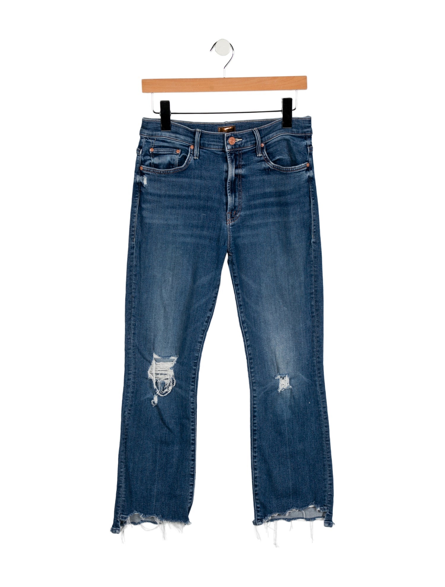 Mother Mid-Rise Straight Leg Jeans