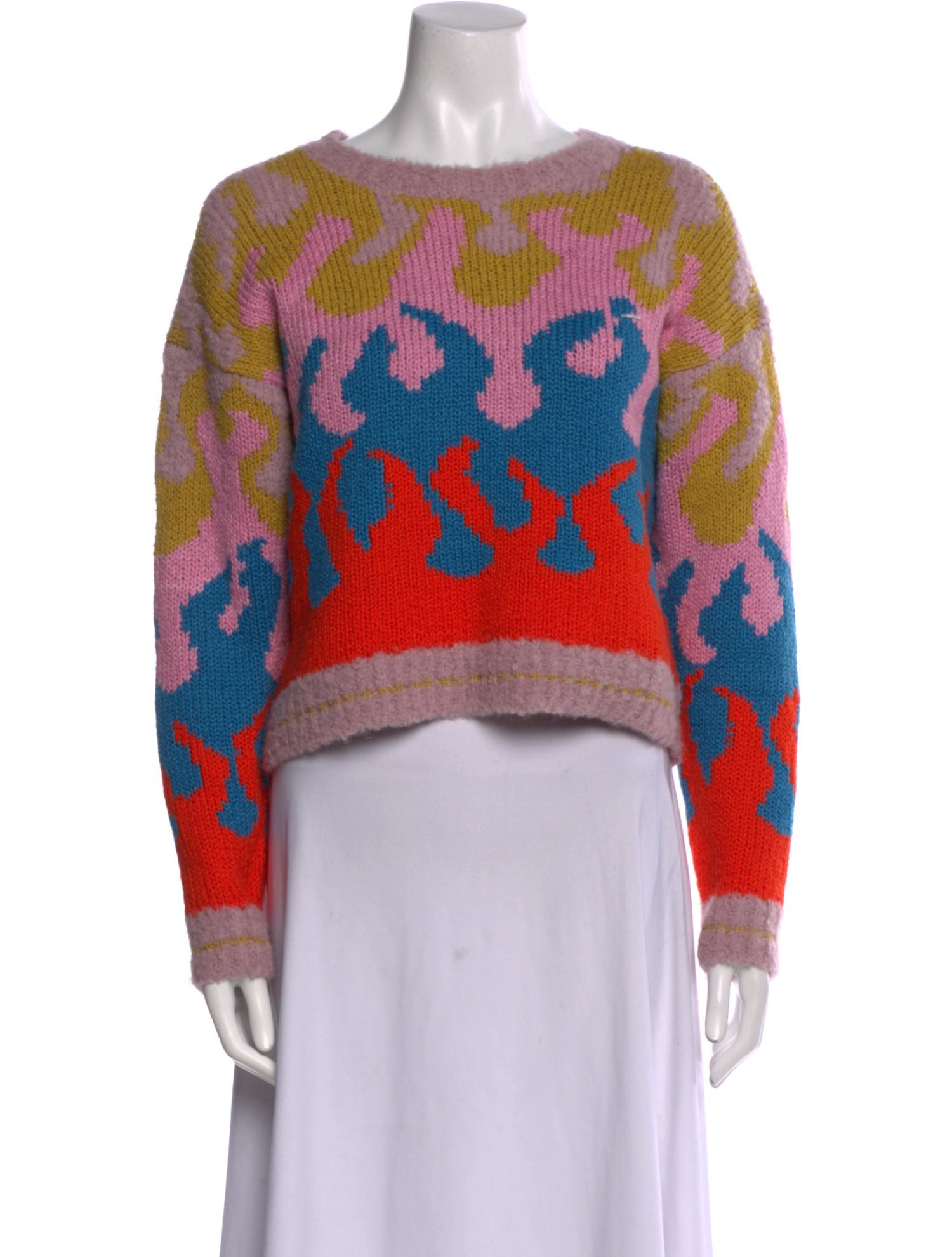 Mother Printed Crew Neck Sweater
