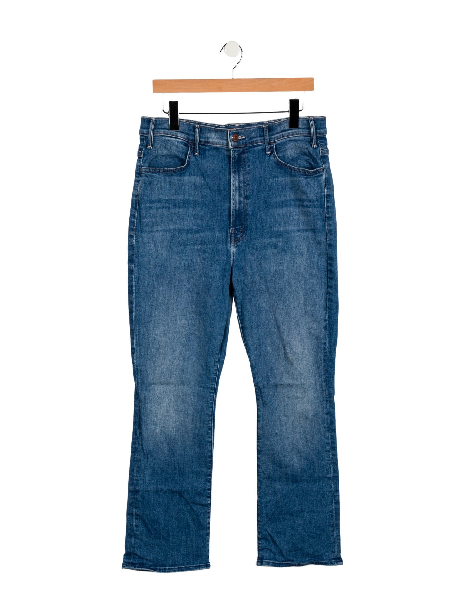 Mother Mid-Rise Straight Leg Jeans