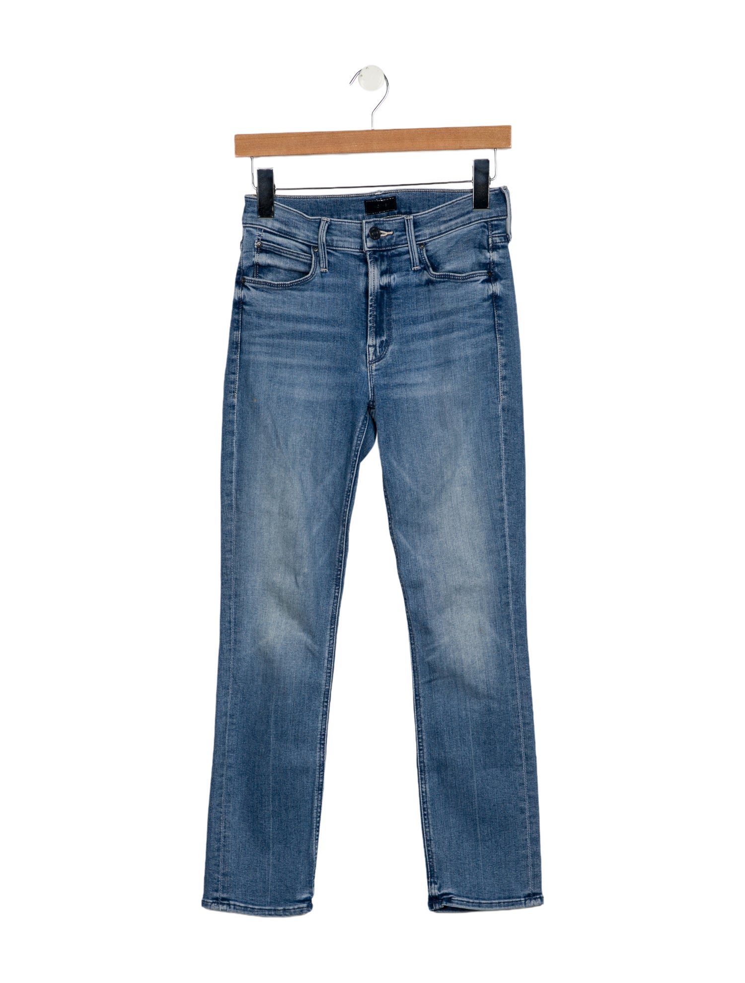 Mother Mid-Rise Straight Leg Jeans
