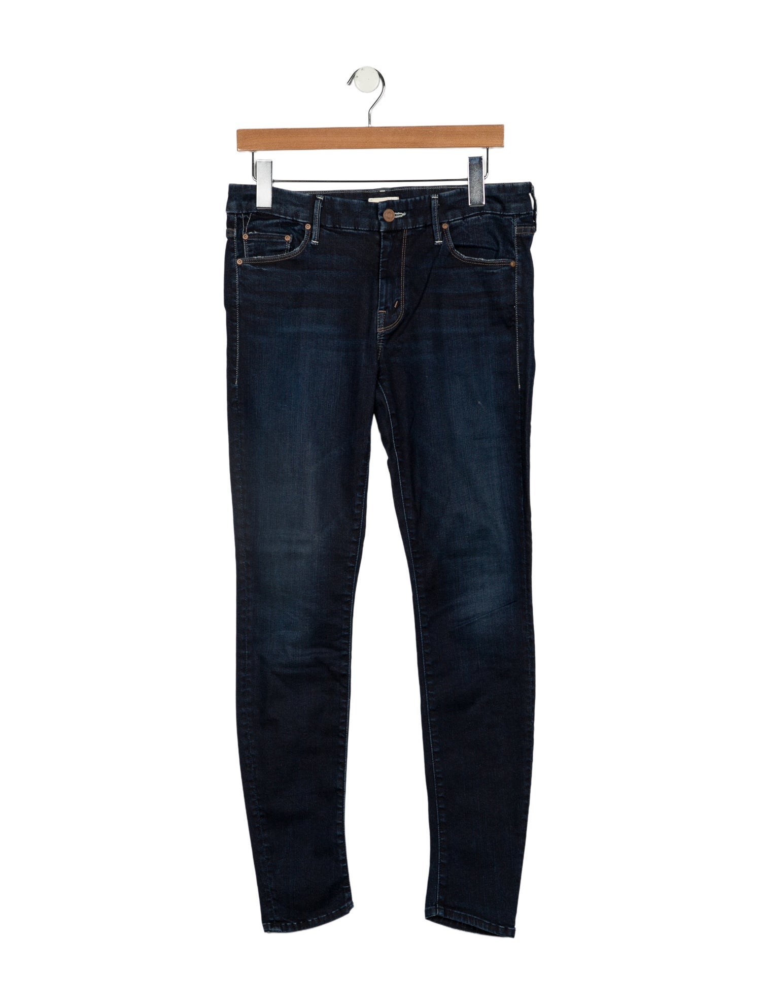 Mother Mid-Rise Skinny Leg Jeans