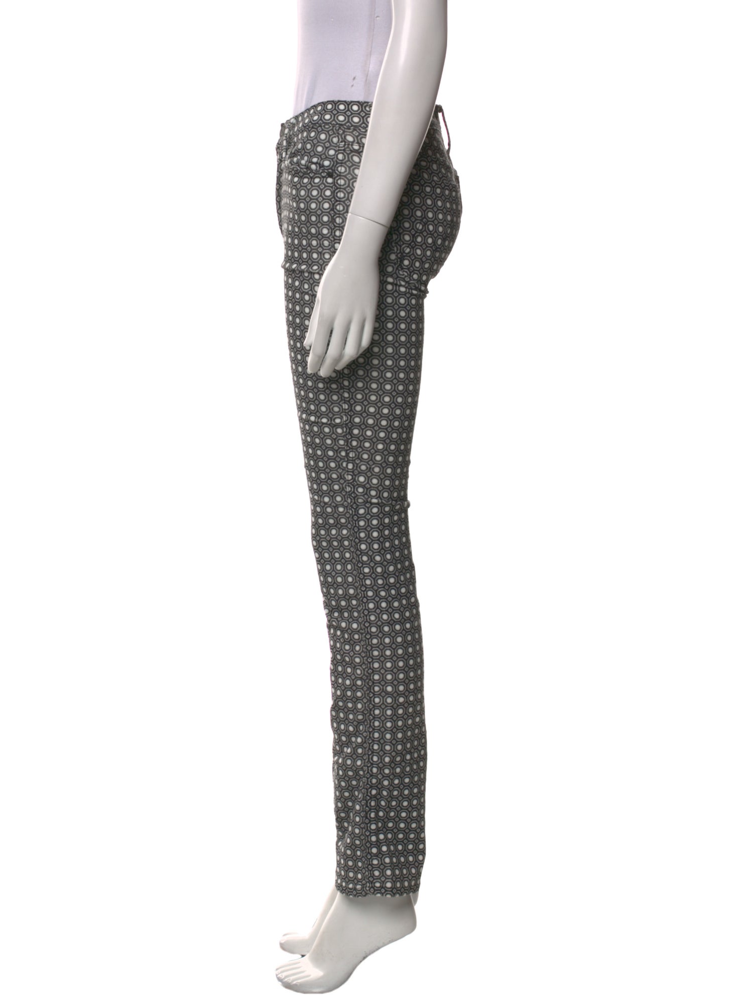 Mother Polka Dot Print Straight Leg Pants