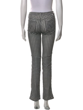 Mother Polka Dot Print Straight Leg Pants