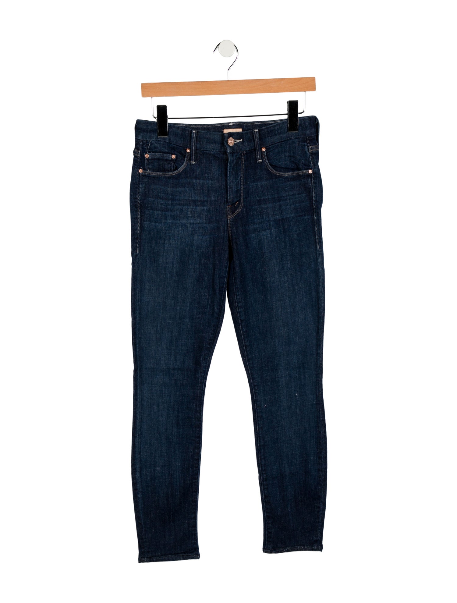 Mother Mid-Rise Skinny Leg Jeans