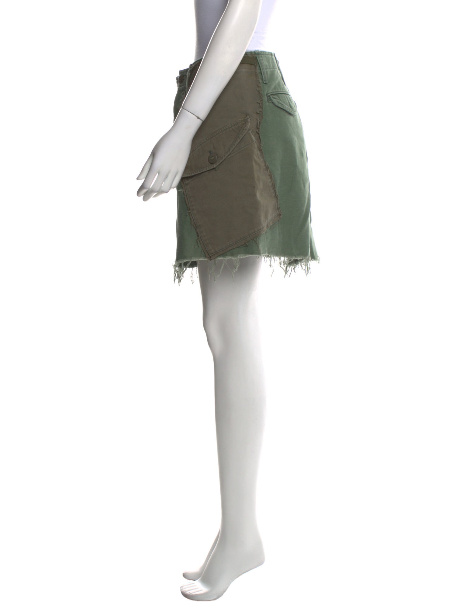 Mother Distressed Accents Mini Skirt