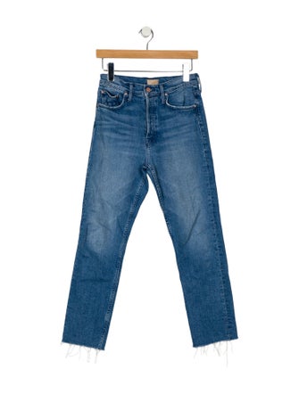 Mother Mid-Rise Straight Leg Jeans