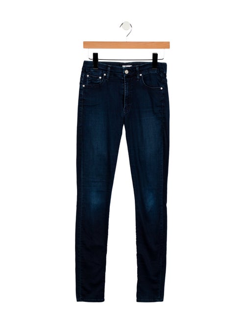 Mother Mid-Rise Skinny Leg Jeans