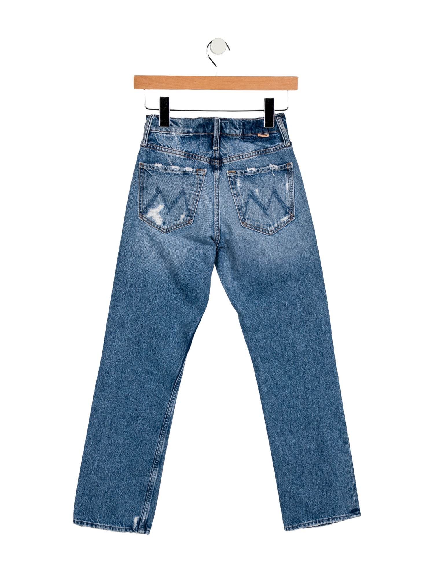 Mother Mid-Rise Straight Leg Jeans