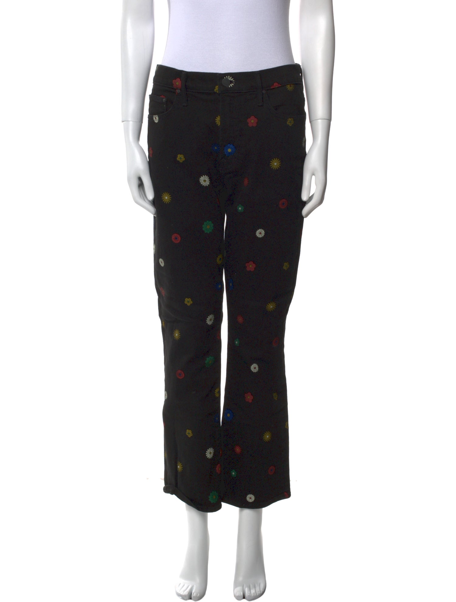 Mother Mid-Rise Straight Leg Jeans