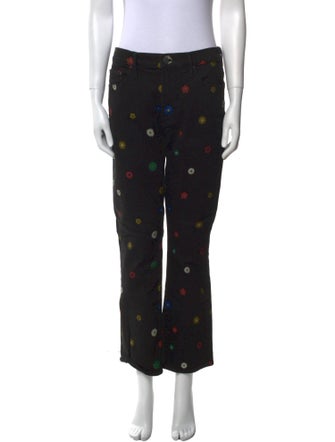 Mother Mid-Rise Straight Leg Jeans