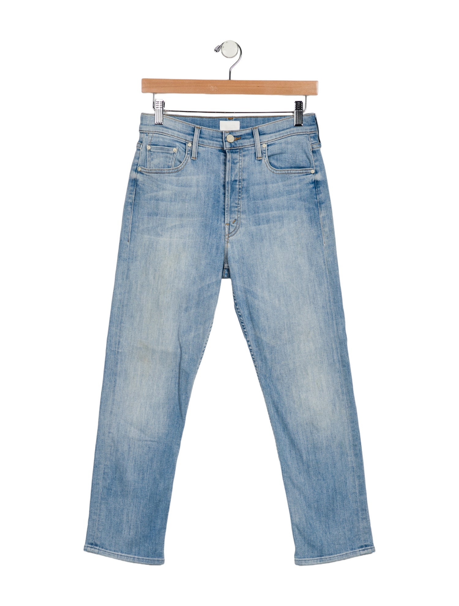 Mother Mid-Rise Straight Leg Jeans