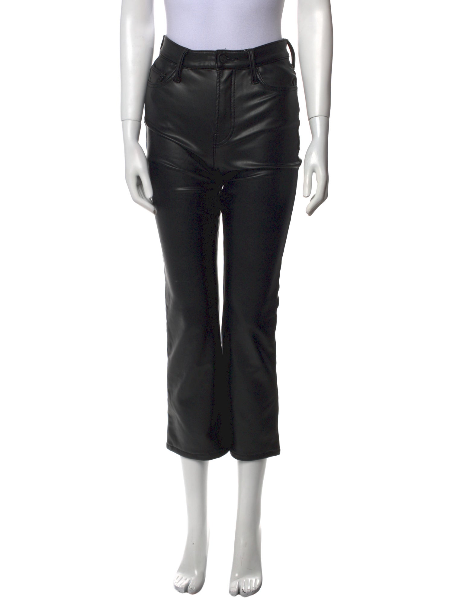 Mother Faux Leather Straight Leg Pants