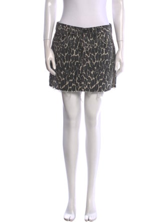 Mother Animal Print Mini Skirt