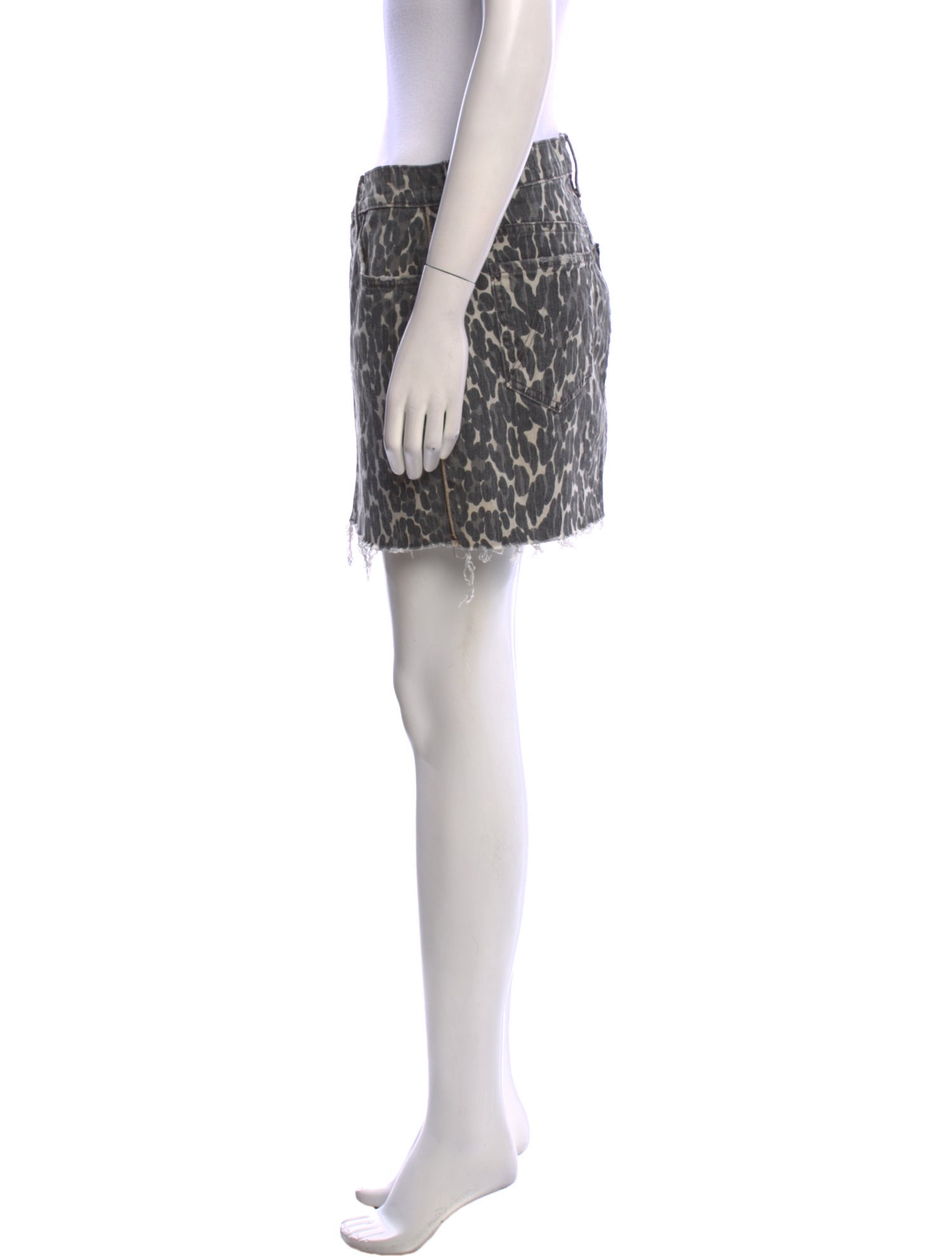 Mother Animal Print Mini Skirt