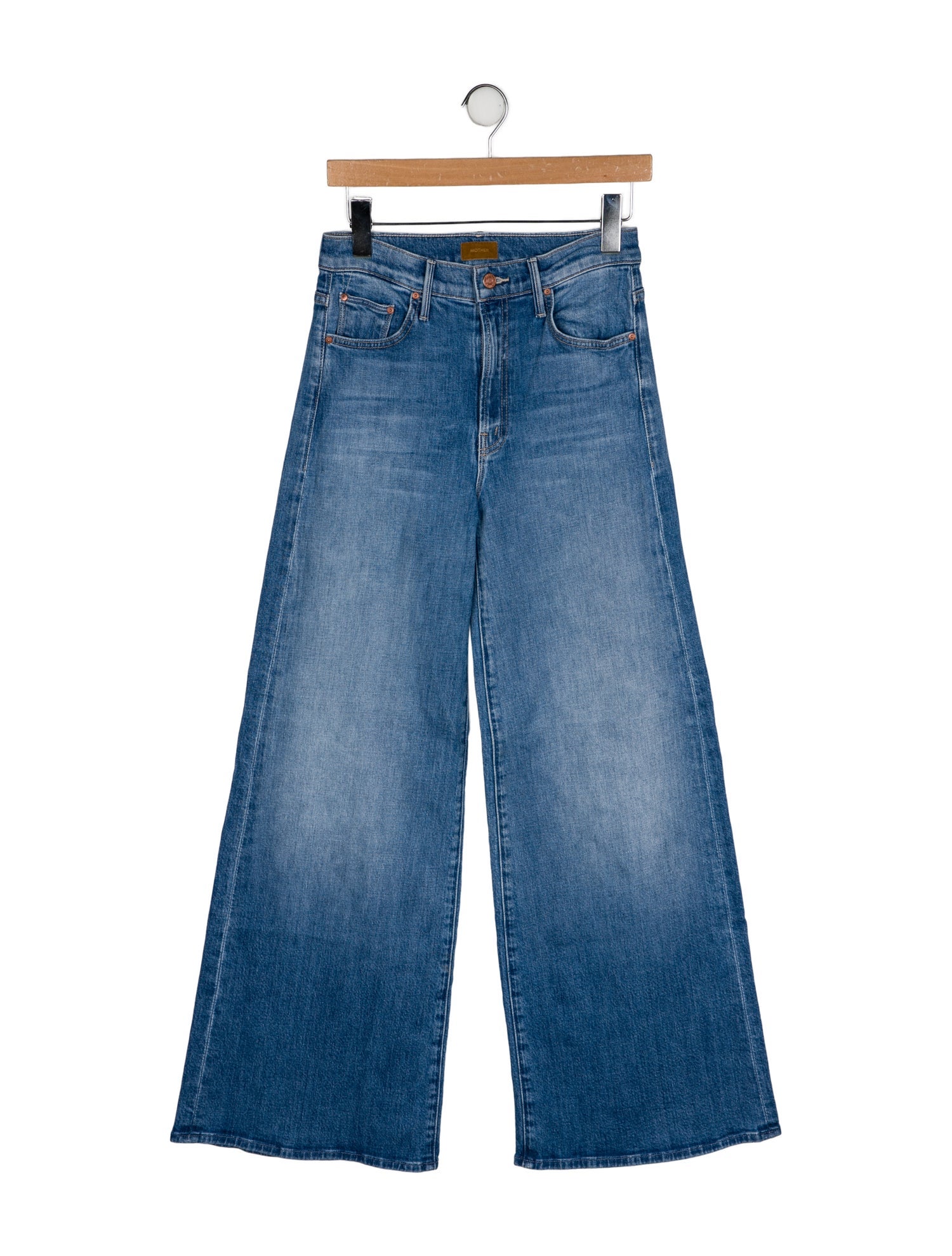 Mother Mid-Rise Wide Leg Jeans