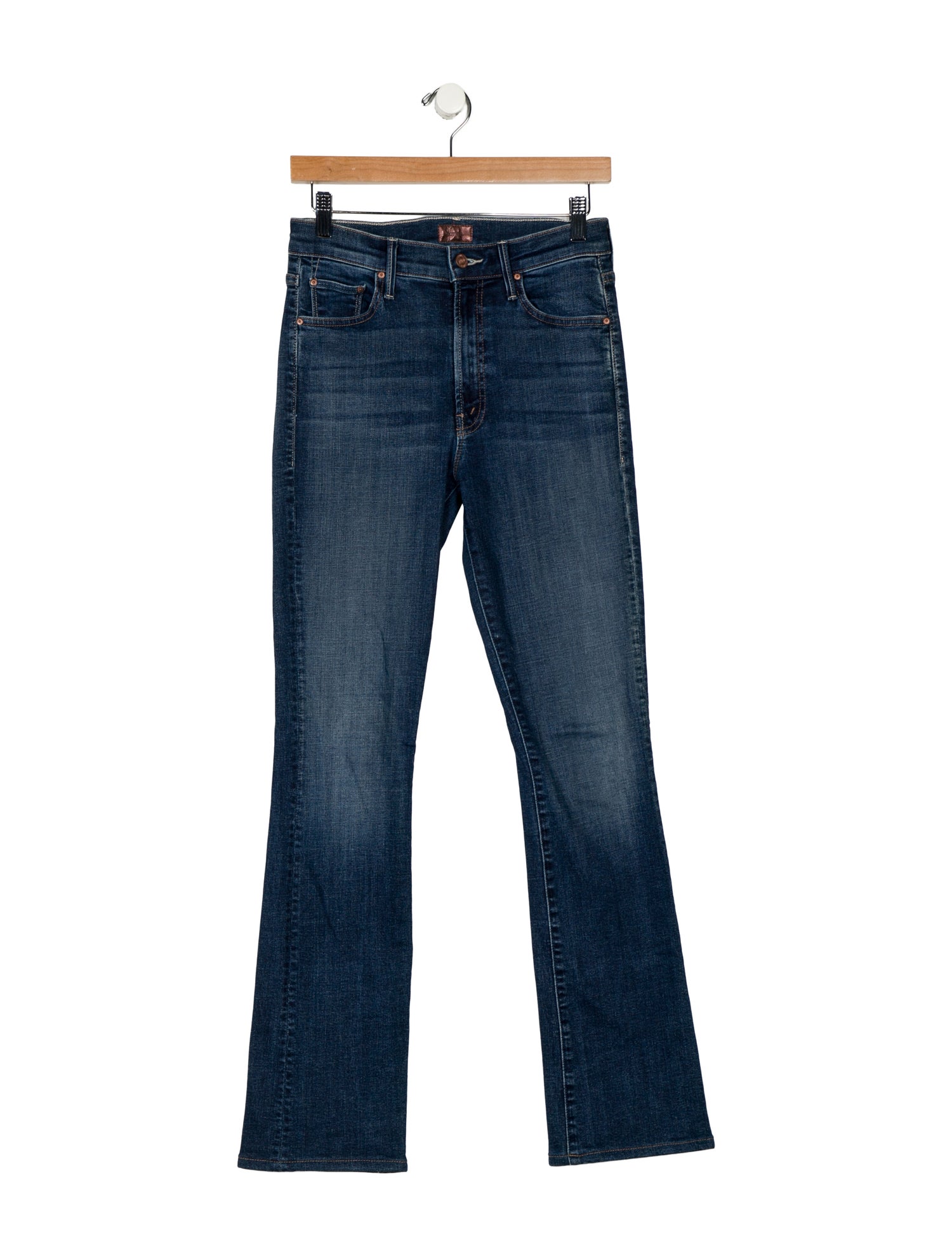 Mother Mid-Rise Straight Leg Jeans