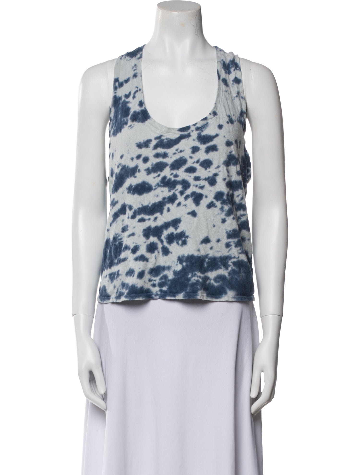 Mother Tie-Dye Print Scoop Neck Top