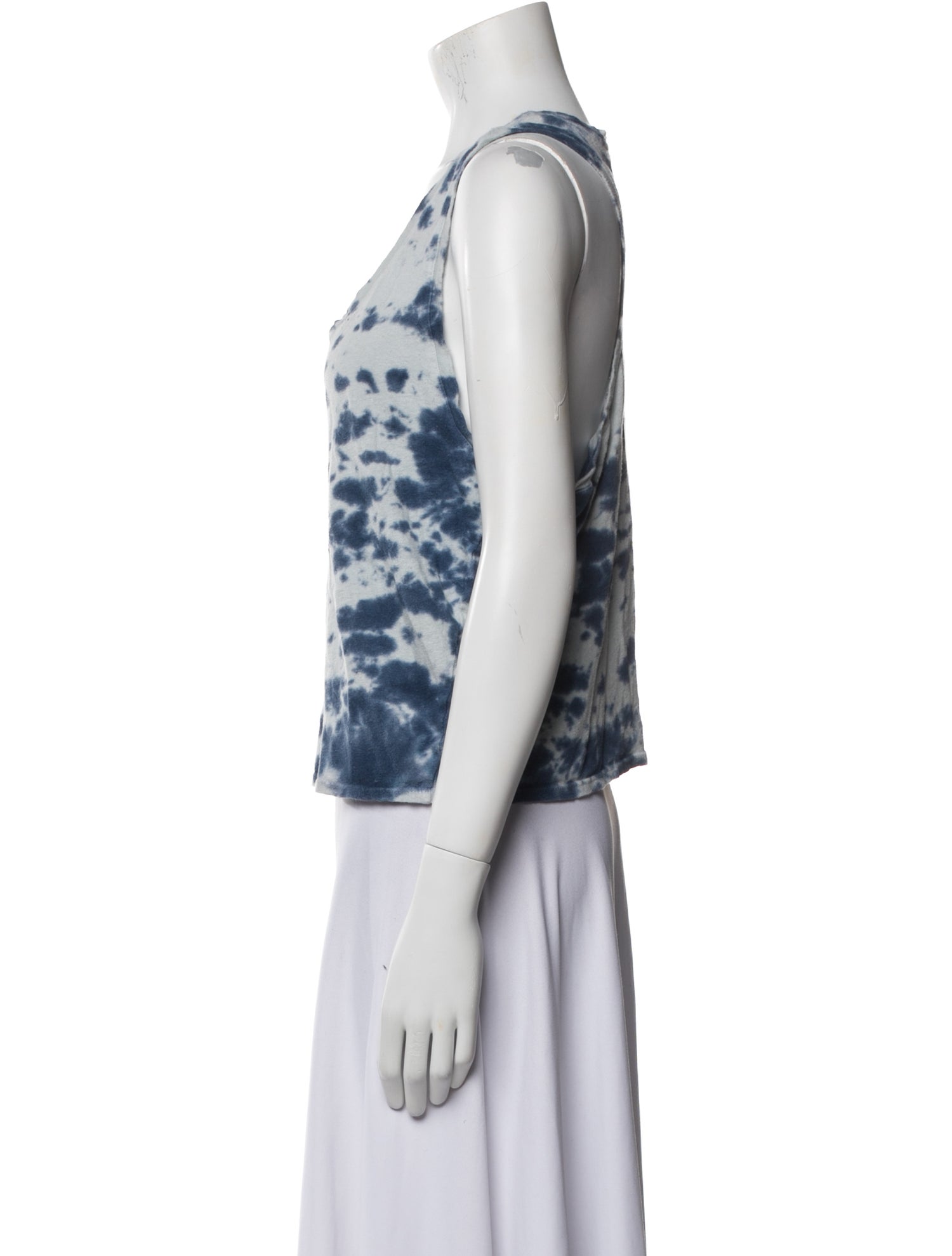 Mother Tie-Dye Print Scoop Neck Top