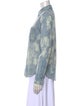 Mother Tie-Dye Print Long Sleeve Button-Up Top