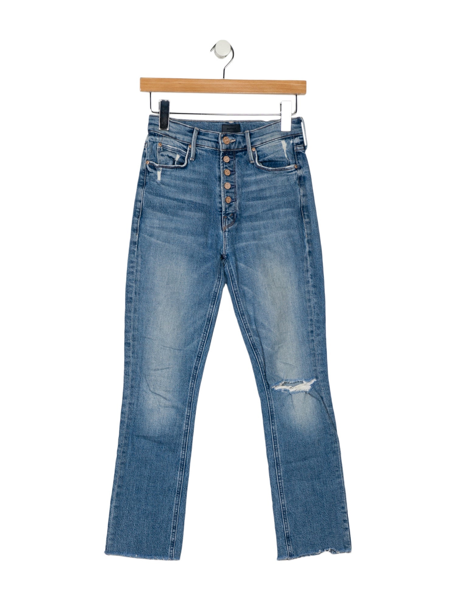 Mother Mid-Rise Straight Leg Jeans