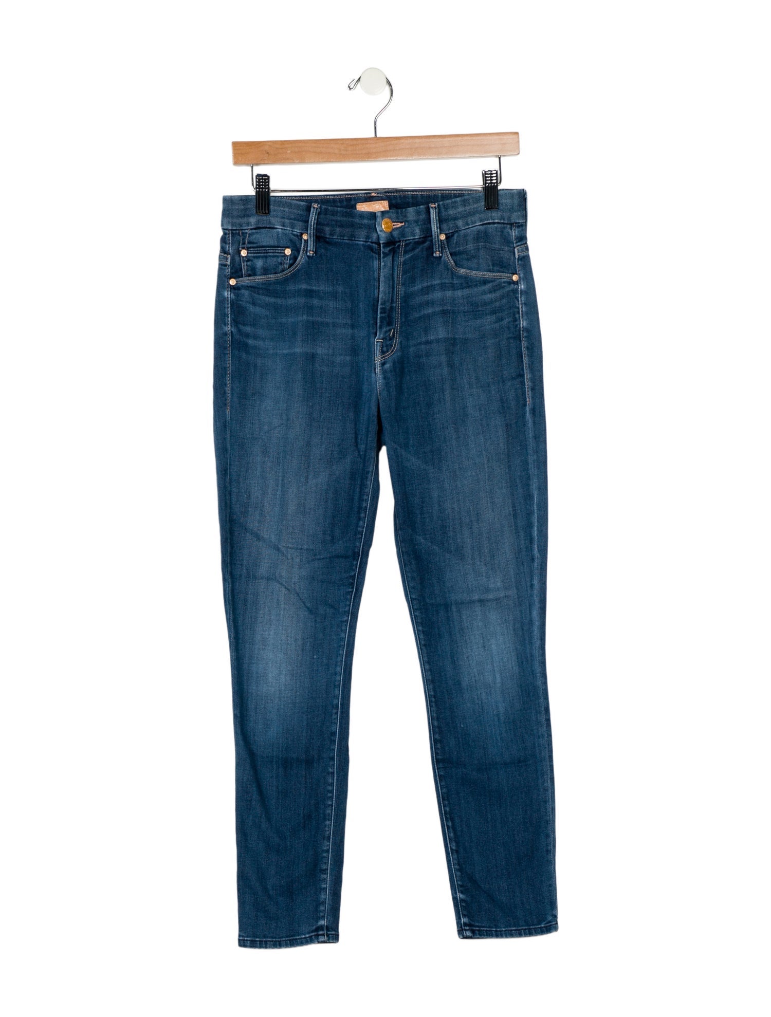 Mother Mid-Rise Skinny Leg Jeans