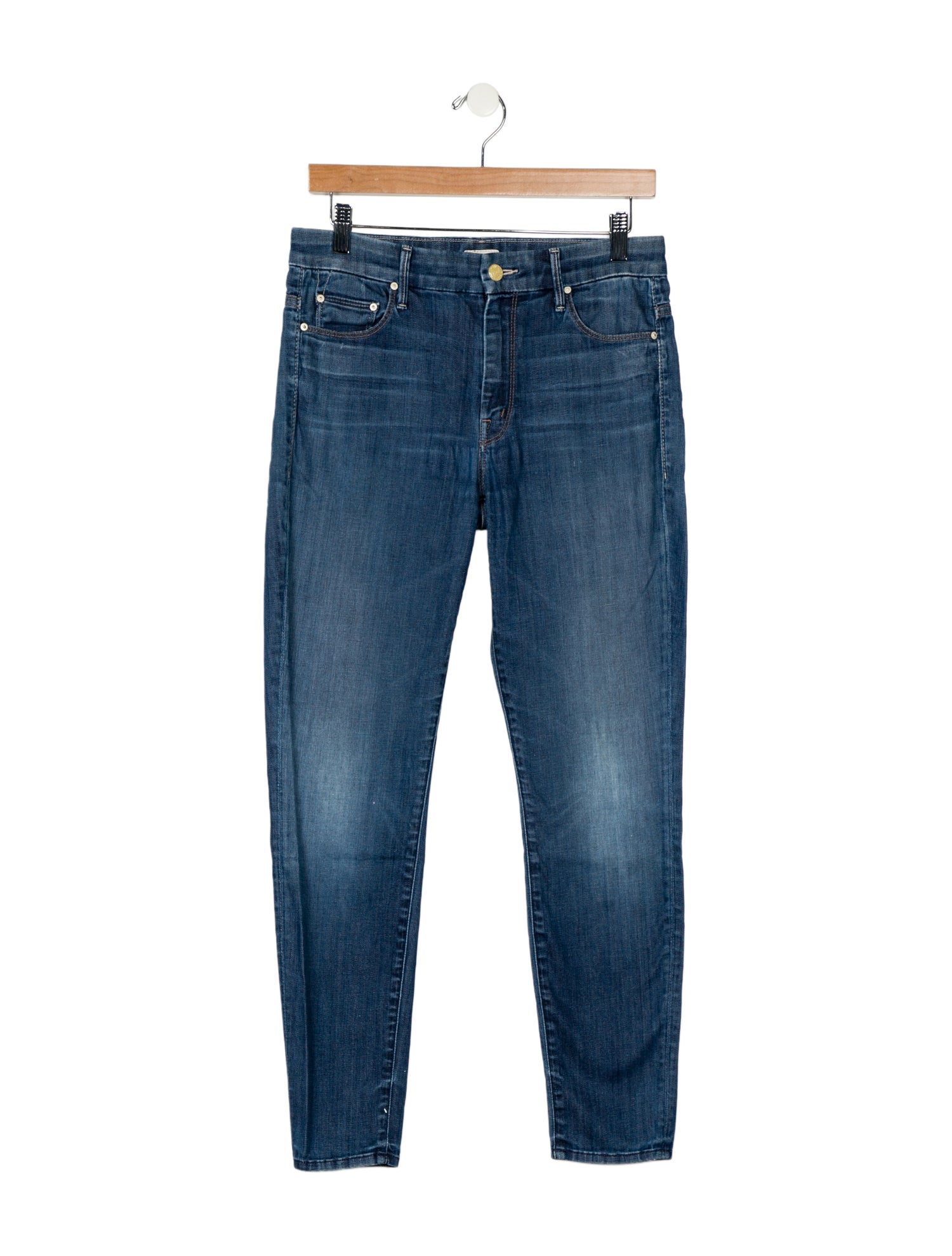 Mother Mid-Rise Skinny Leg Jeans