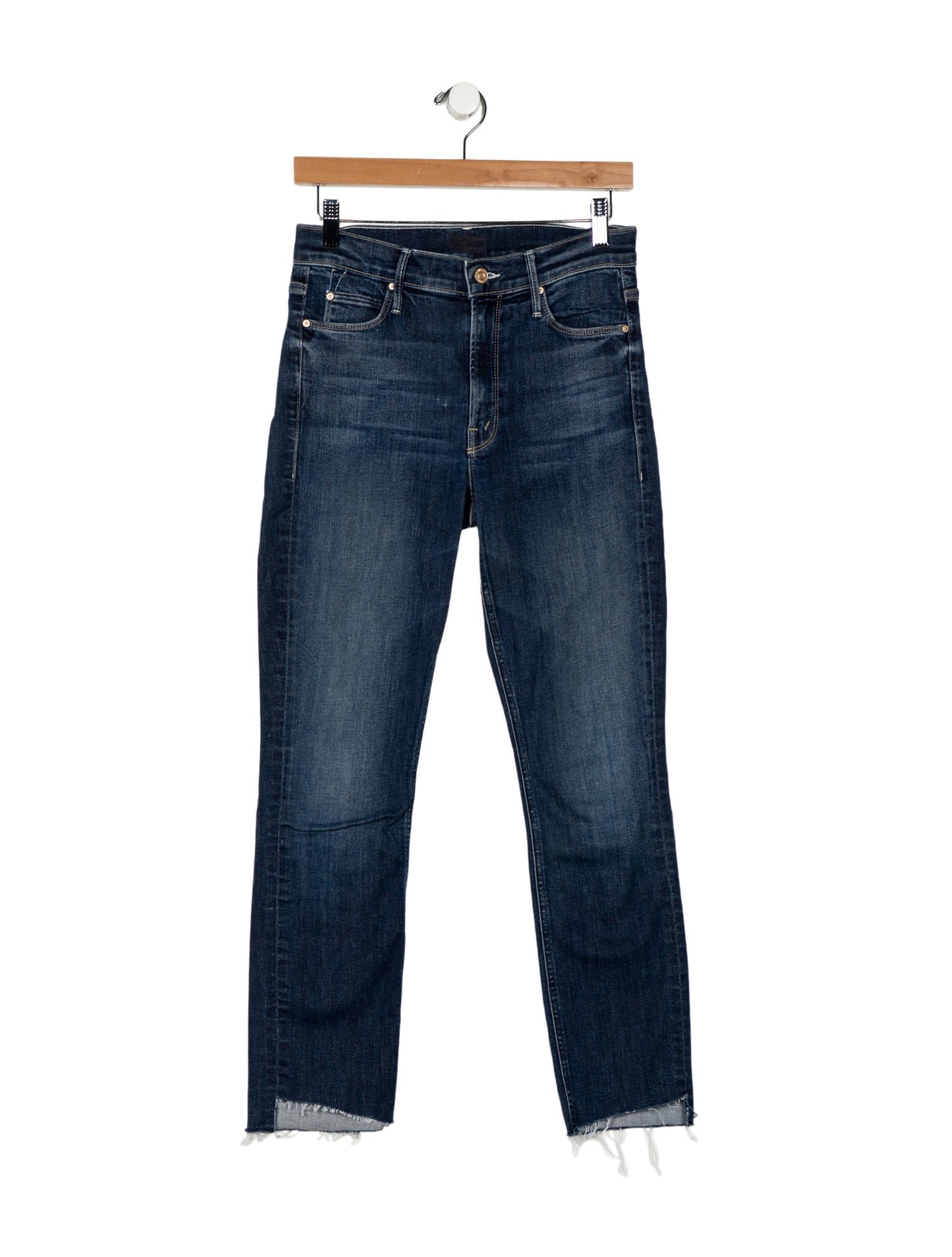 Mother Mid-Rise Straight Leg Jeans