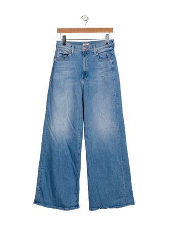 Mother Mid-Rise Wide Leg Jeans