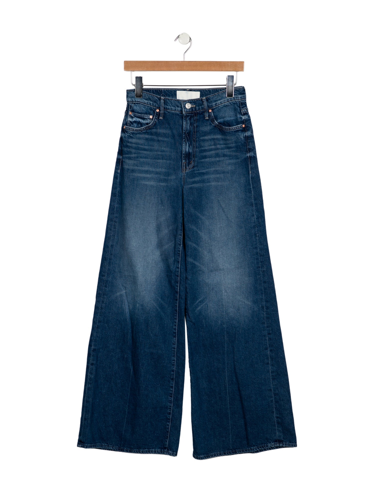 Mother Mid-Rise Wide Leg Jeans