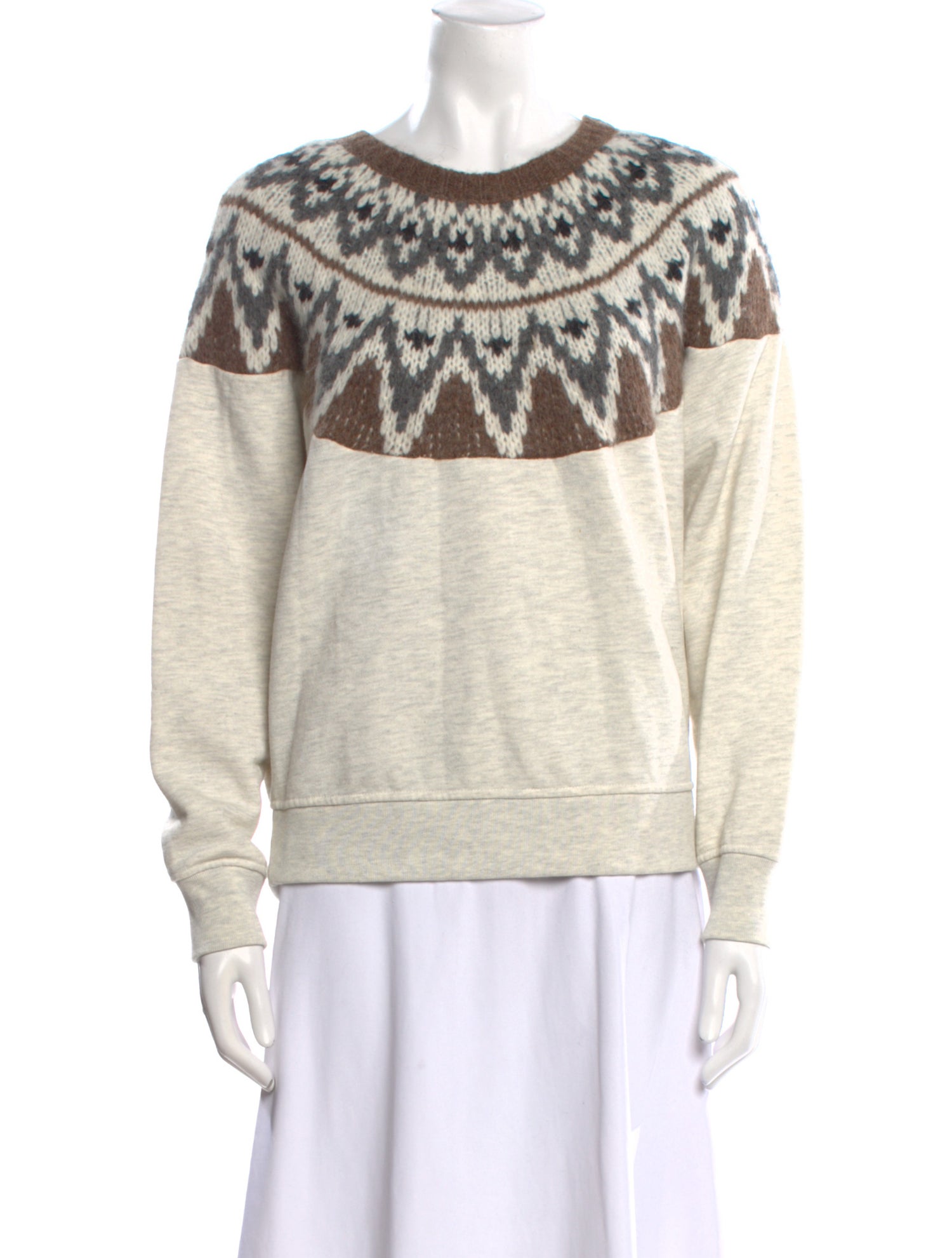 Mother Printed Crew Neck Sweater