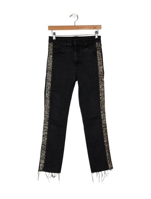 Mother Mid-Rise Straight Leg Jeans