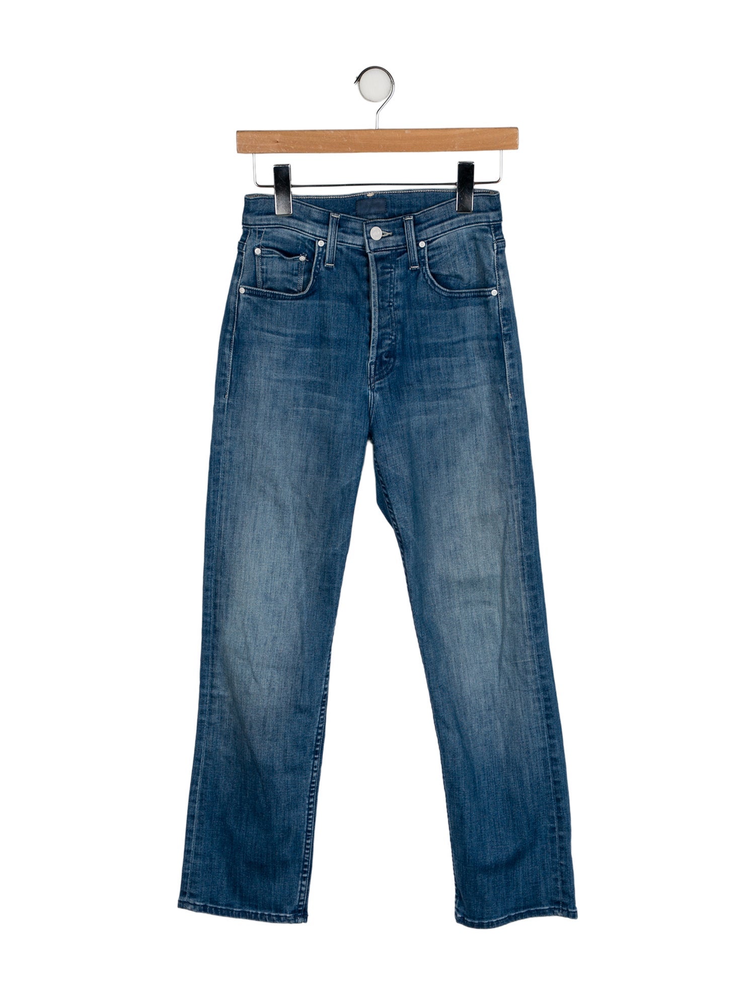 Mother Mid-Rise Straight Leg Jeans