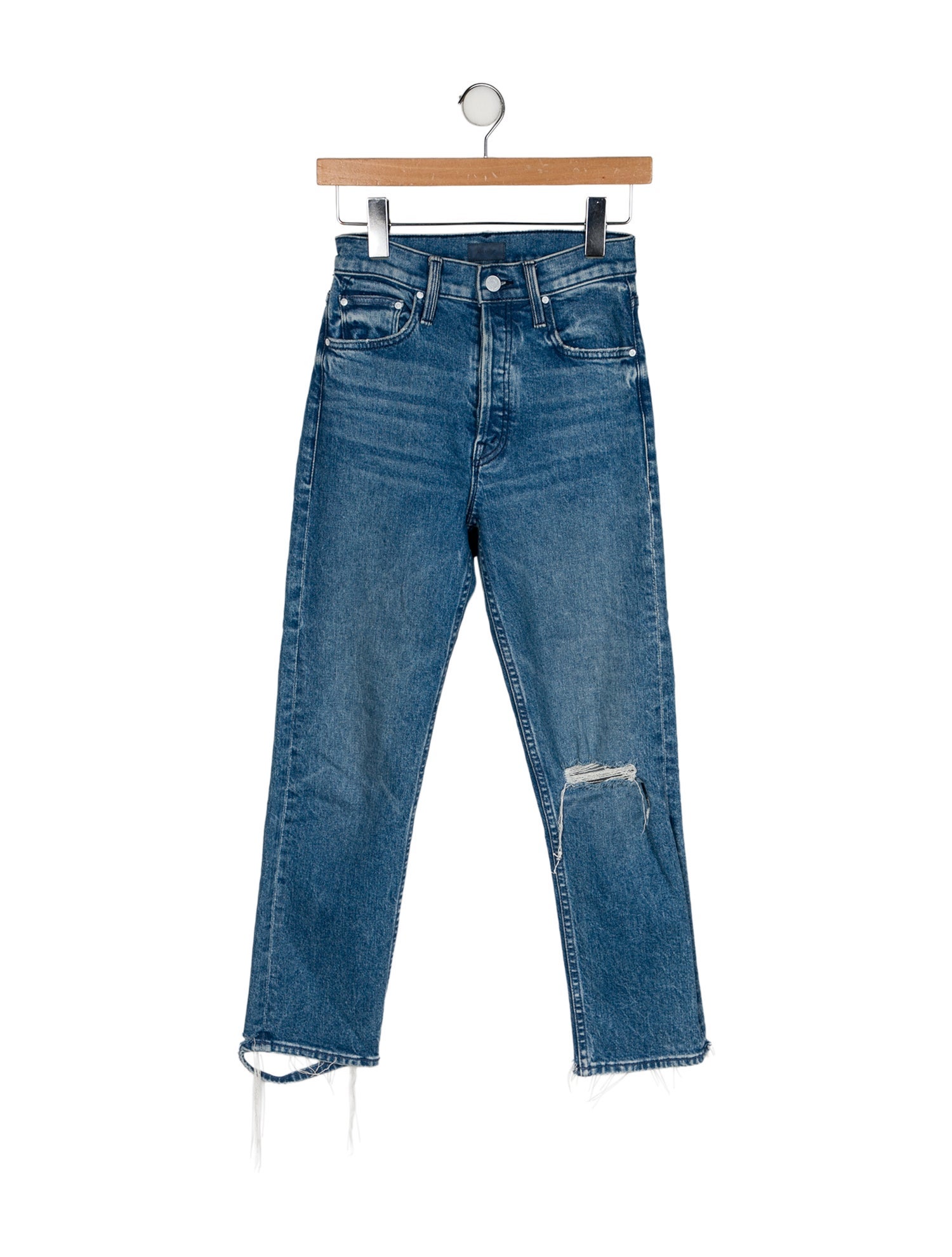 Mother Mid-Rise Straight Leg Jeans