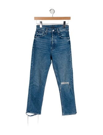 Mother Mid-Rise Straight Leg Jeans