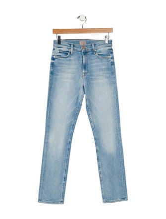 Mother Mid-Rise Straight Leg Jeans