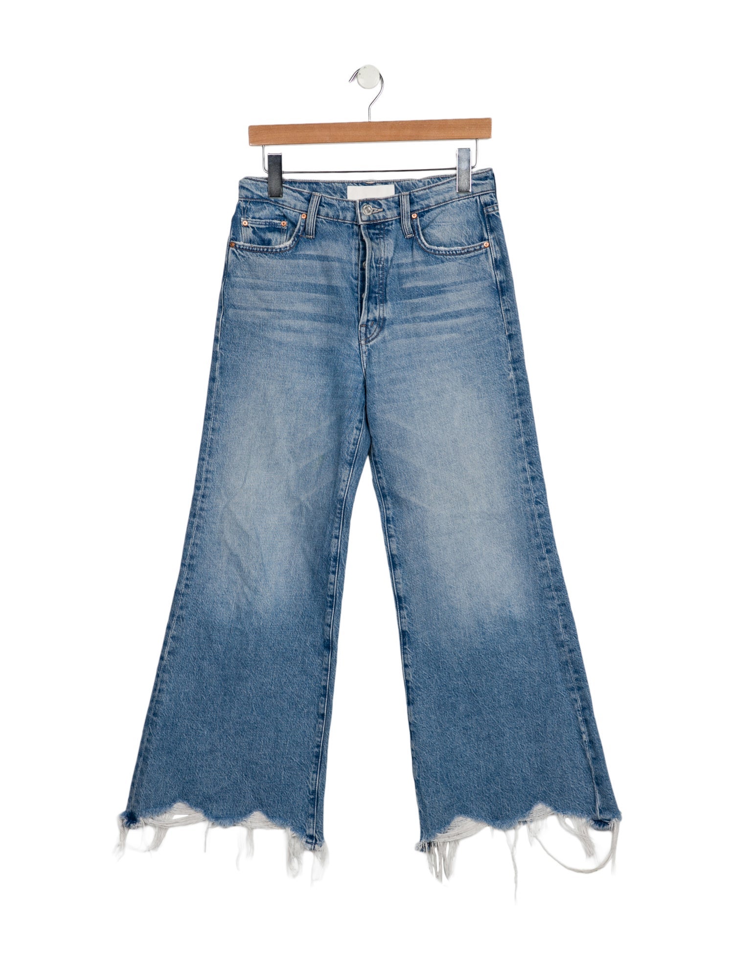 Mother Mid-Rise Wide Leg Jeans