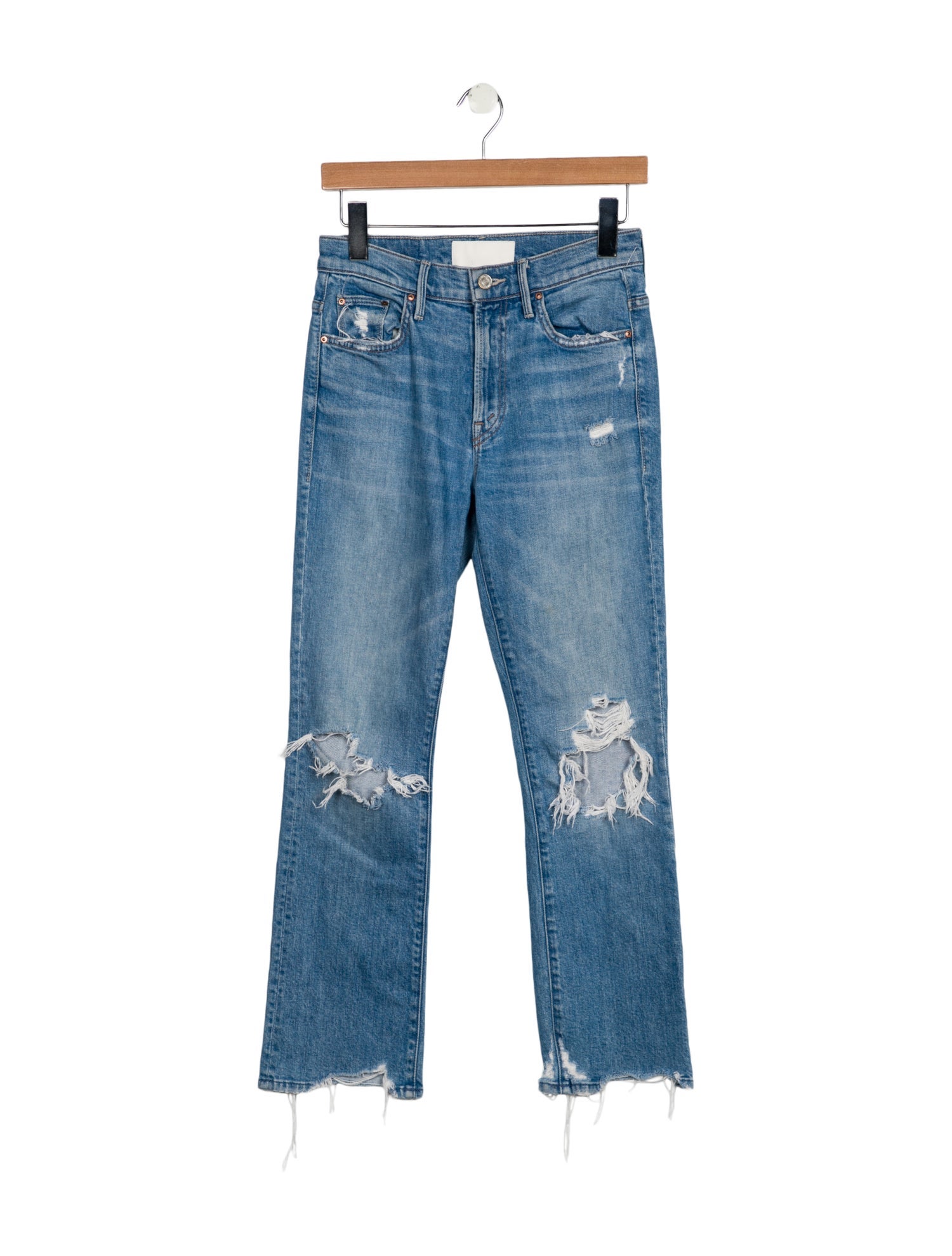 Mother Mid-Rise Straight Leg Jeans