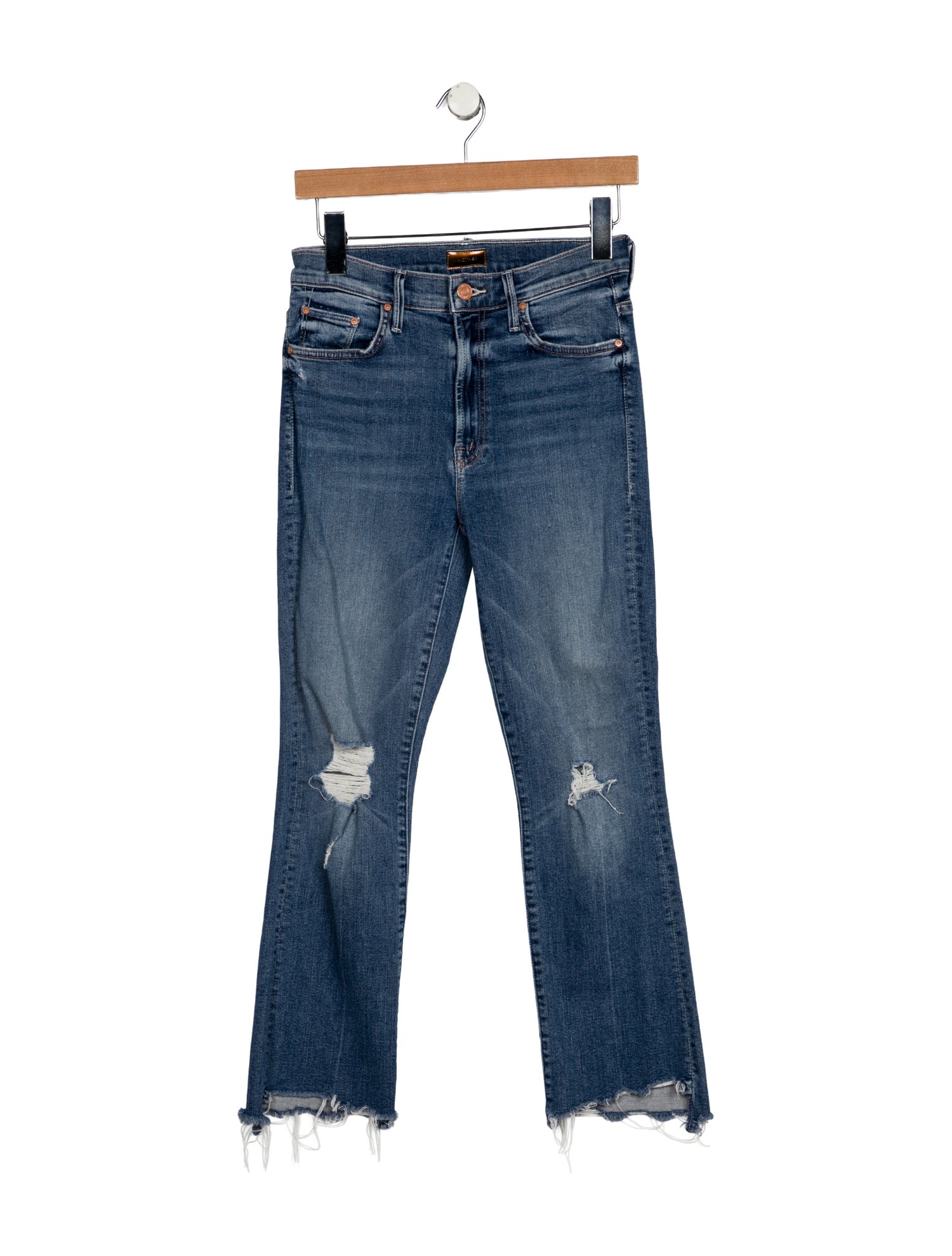 Mother Mid-Rise Straight Leg Jeans