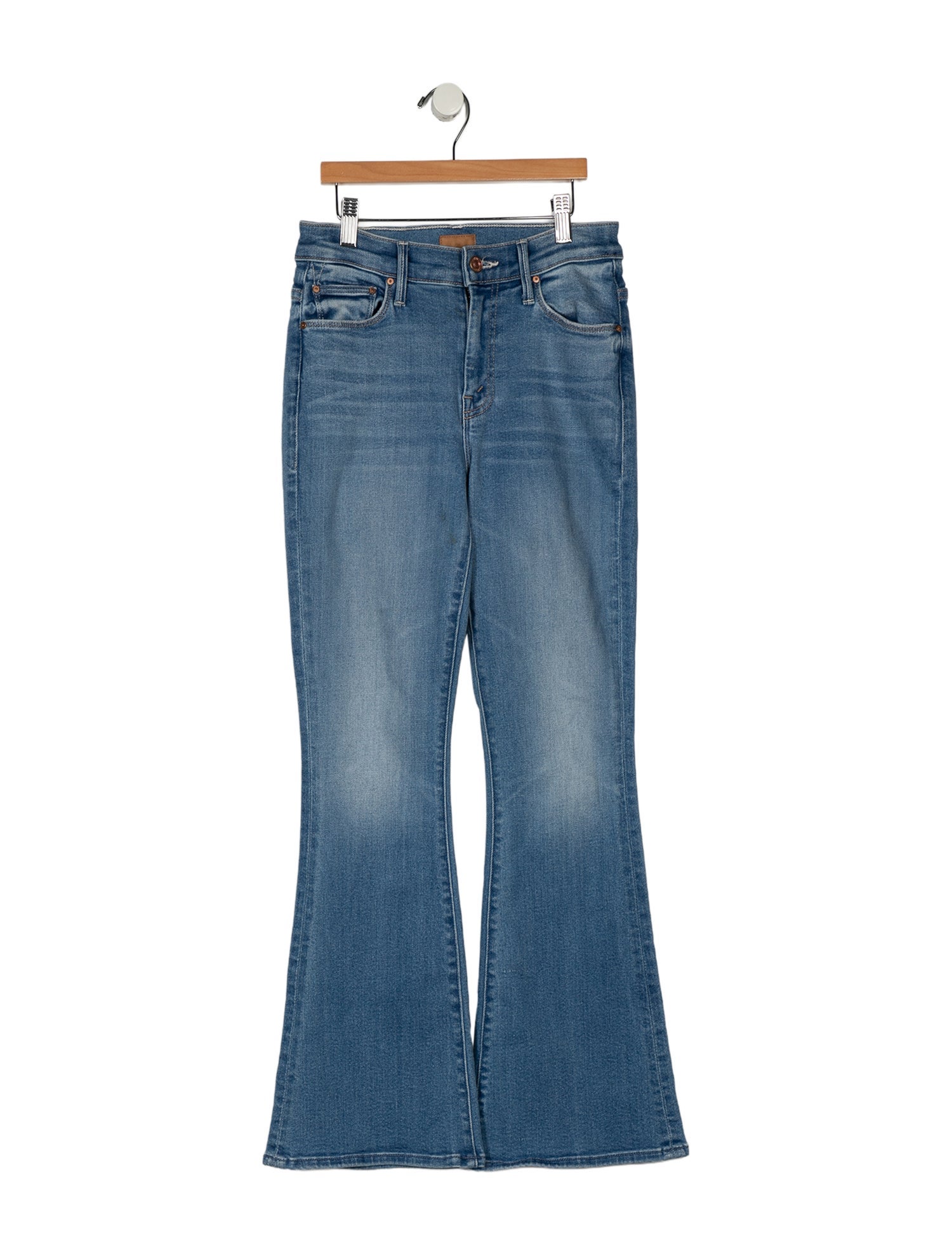 Mother Mid-Rise Wide Leg Jeans