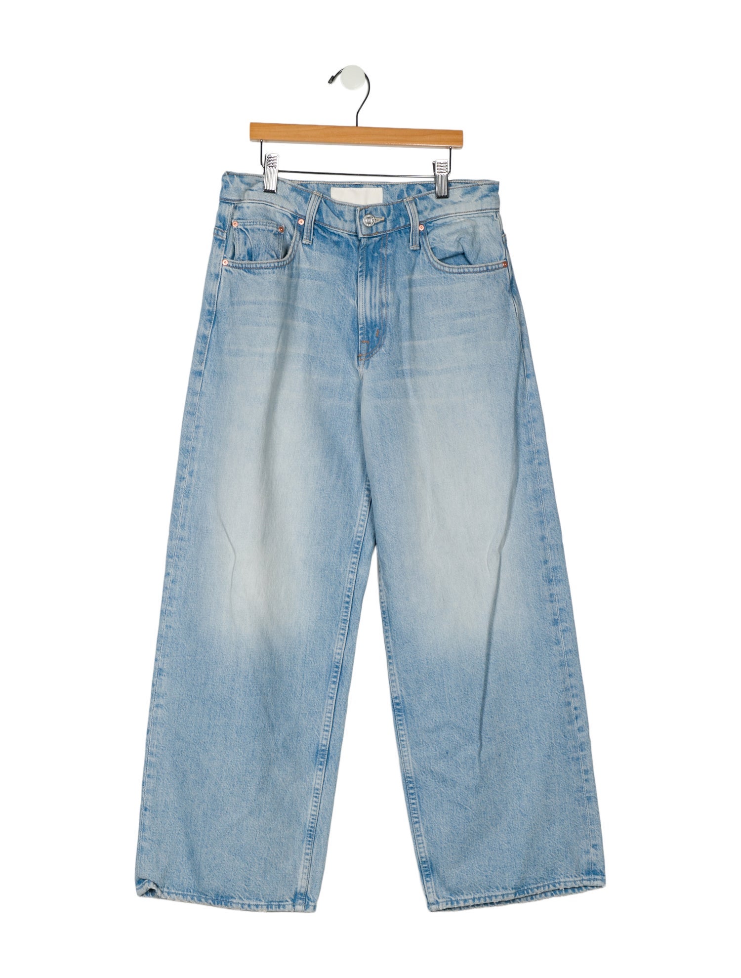 Mother Mid-Rise Wide Leg Jeans