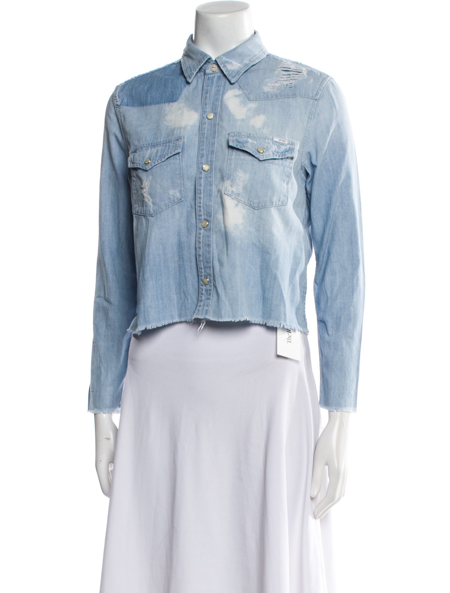 Mother Long Sleeve Button-Up Top